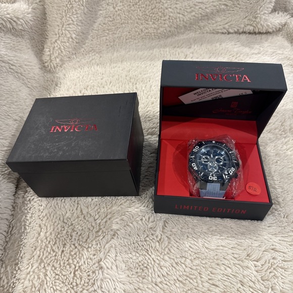 Invicta Jason Taylor Swiss Ronda Z60 Caliber Men's Watch 60mm Blue 40219